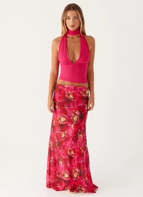 Fashion Collab Sustainable Ashley Maxi Skirt - Orchid Pink