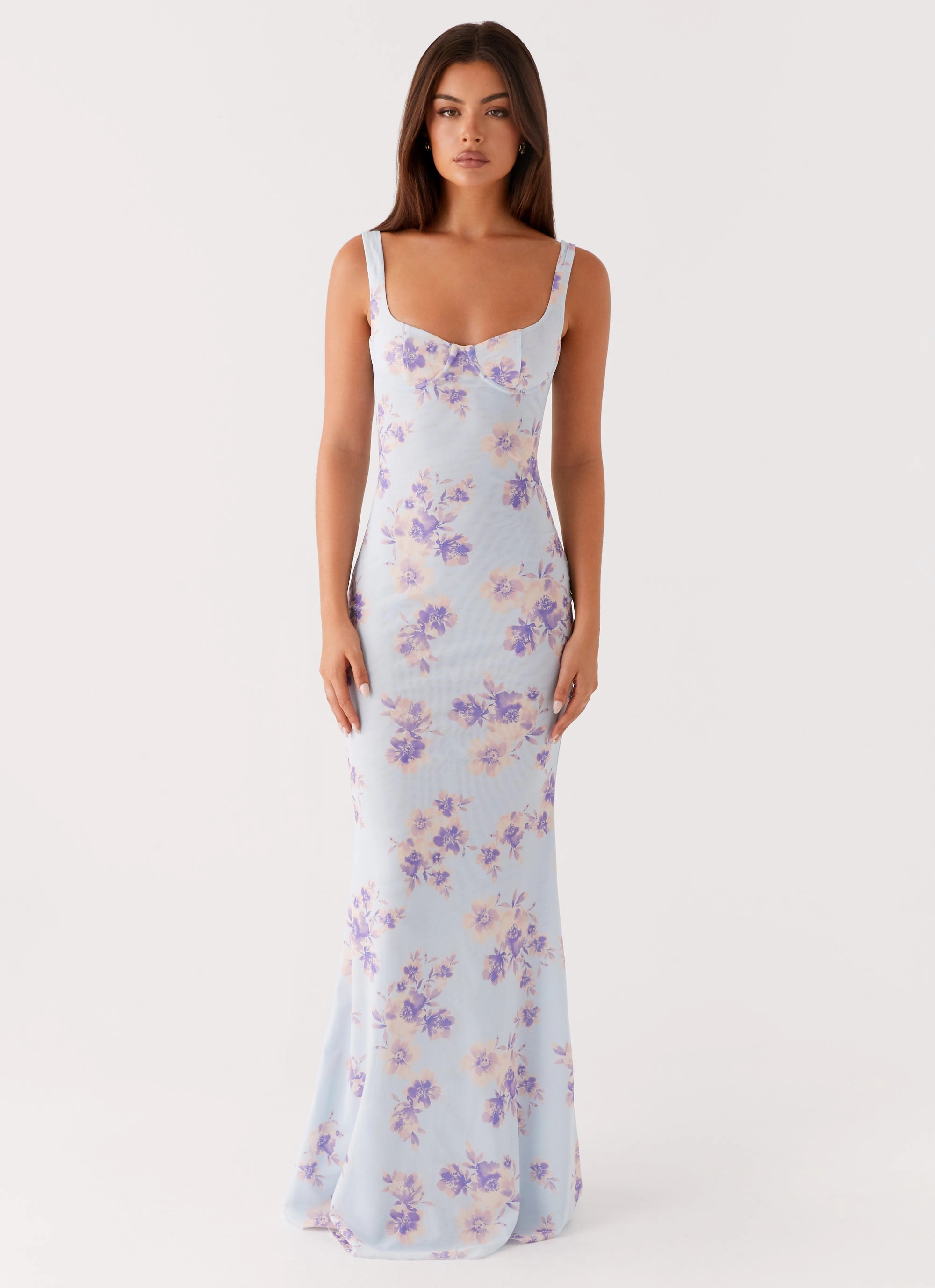 Effortless Layering Sharp Design Charity Maxi Dress - Print