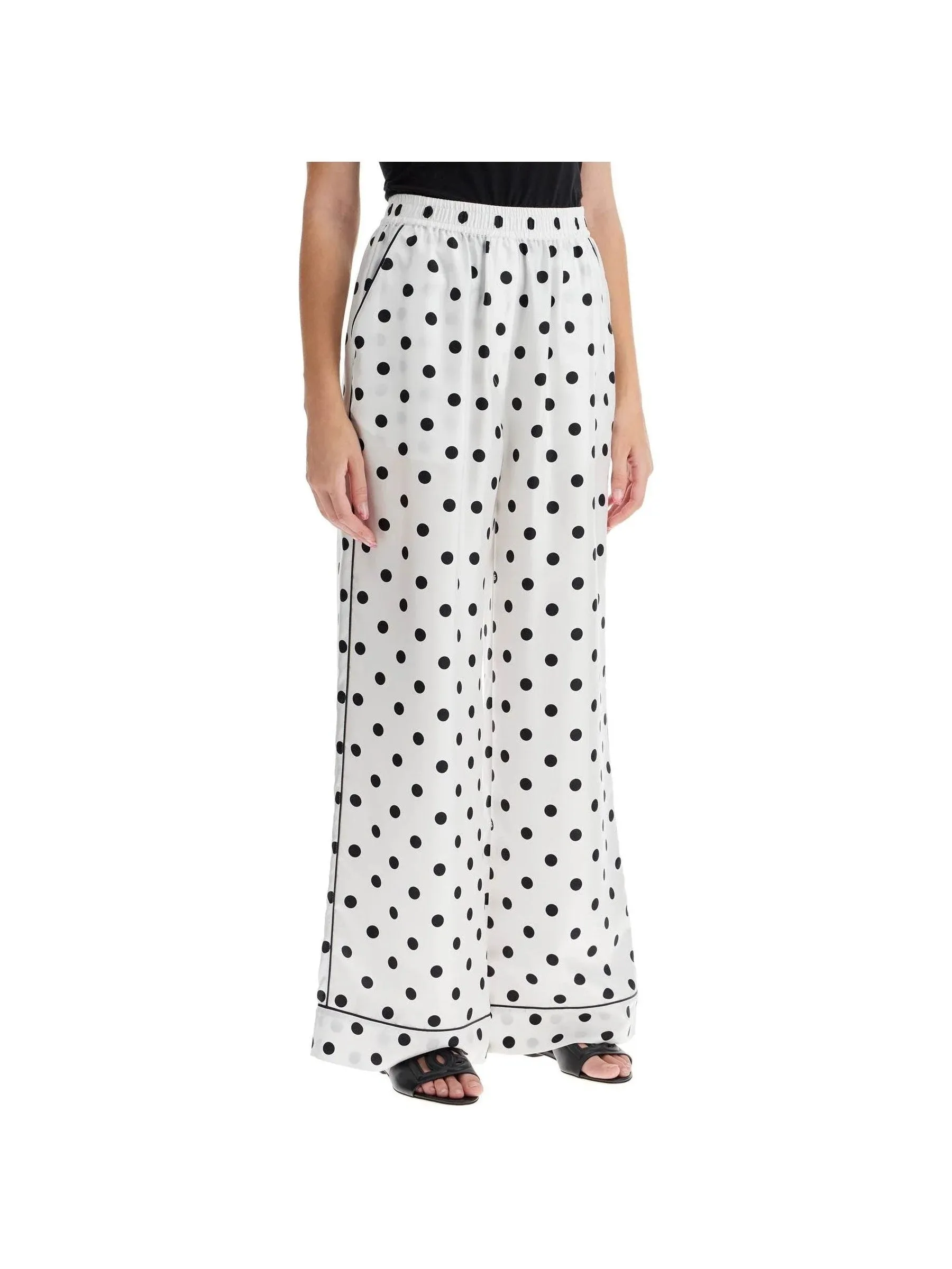 Polka Dot Silk Pants