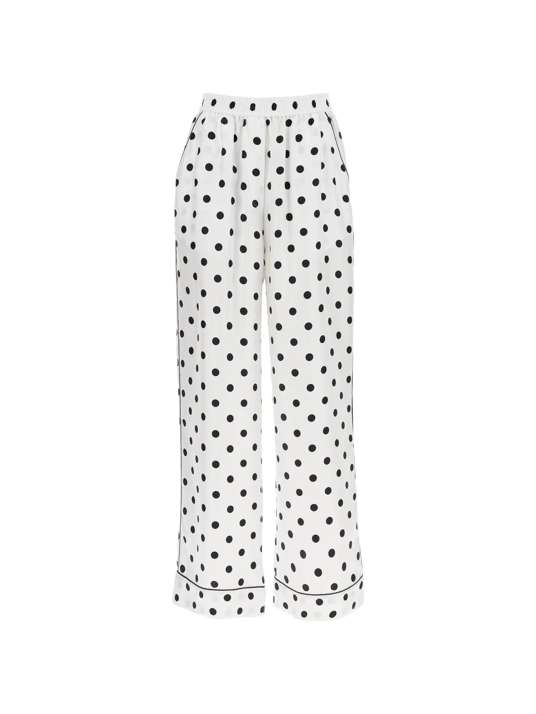 Polka Dot Silk Pants