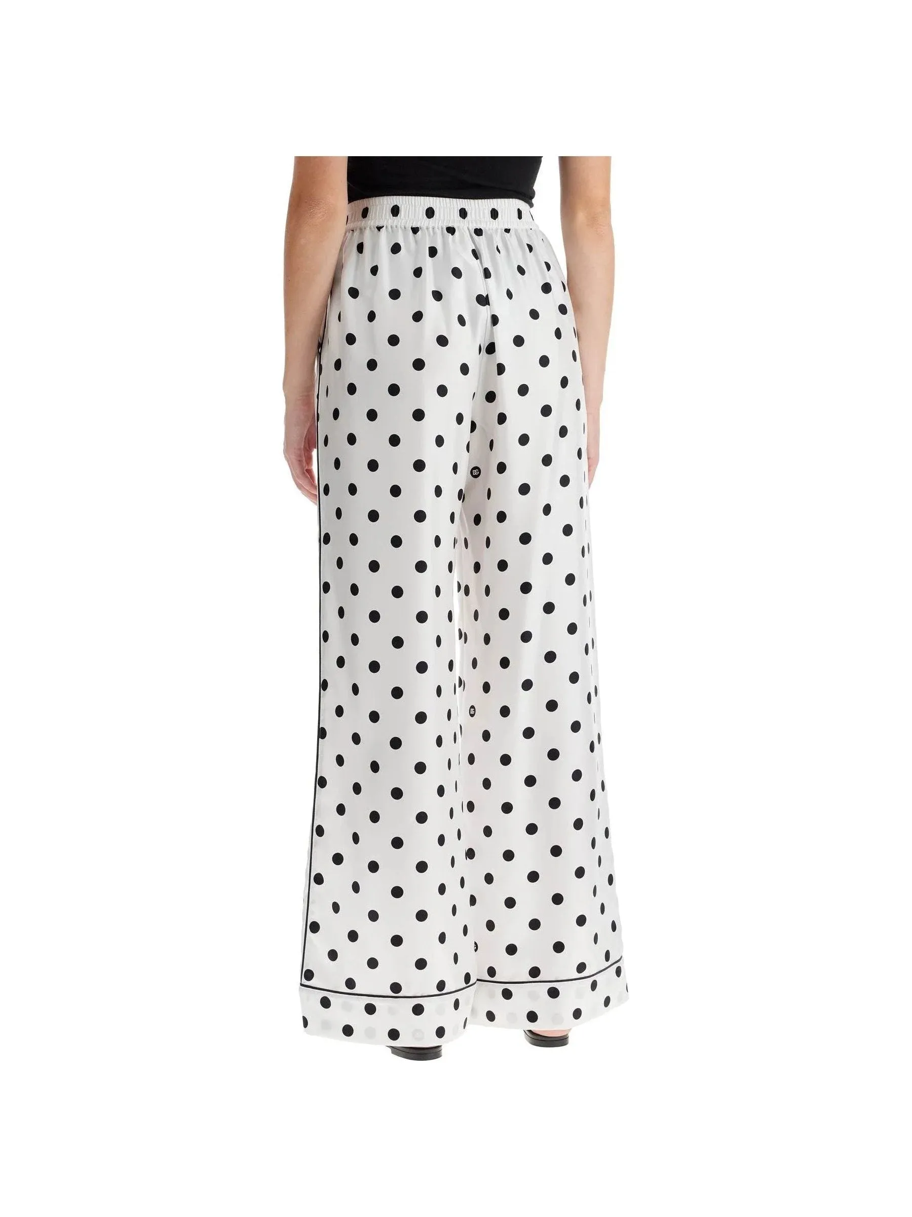 Polka Dot Silk Pants
