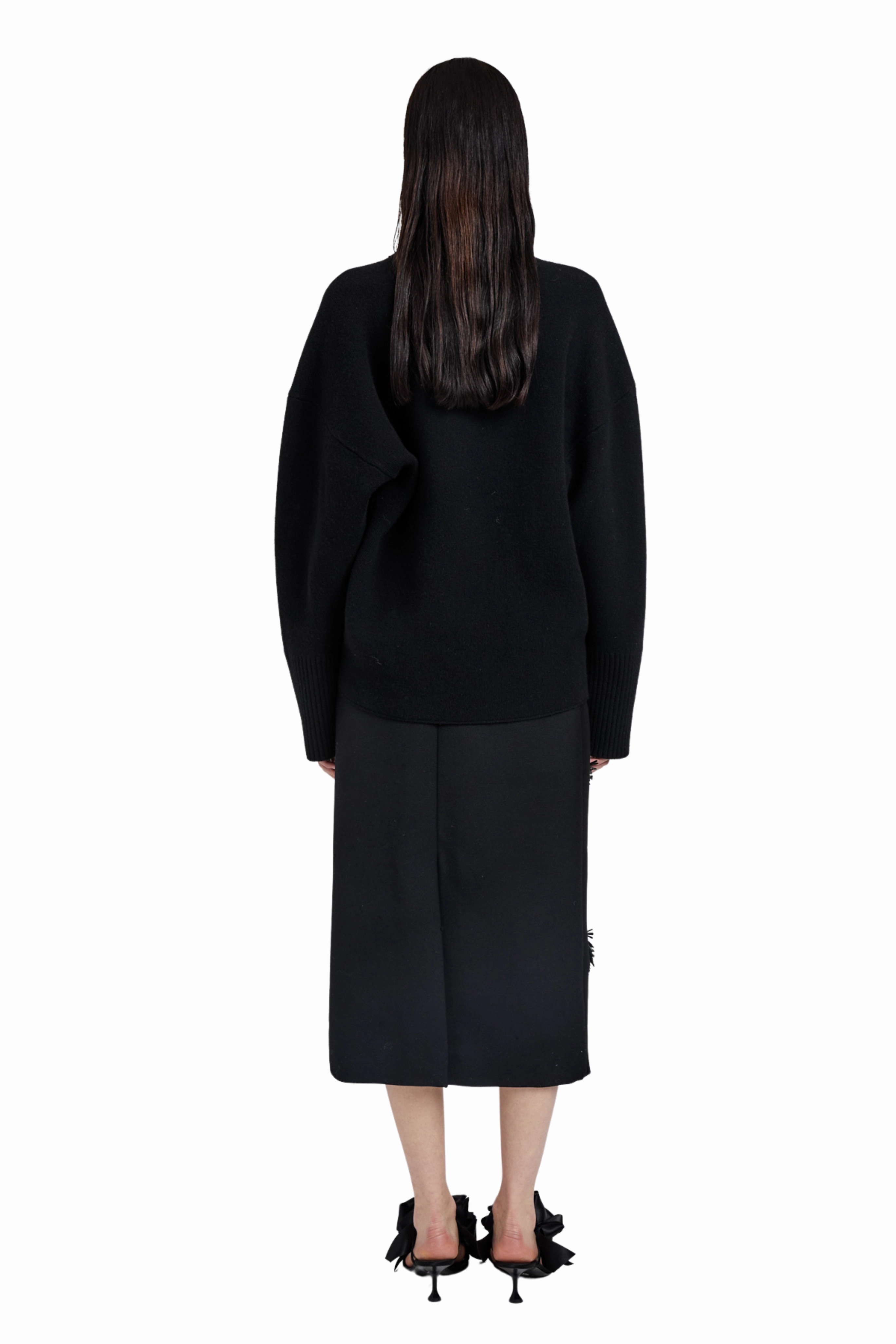 Moira Skirt in Embroidered Compact Crepe All Day Comfort