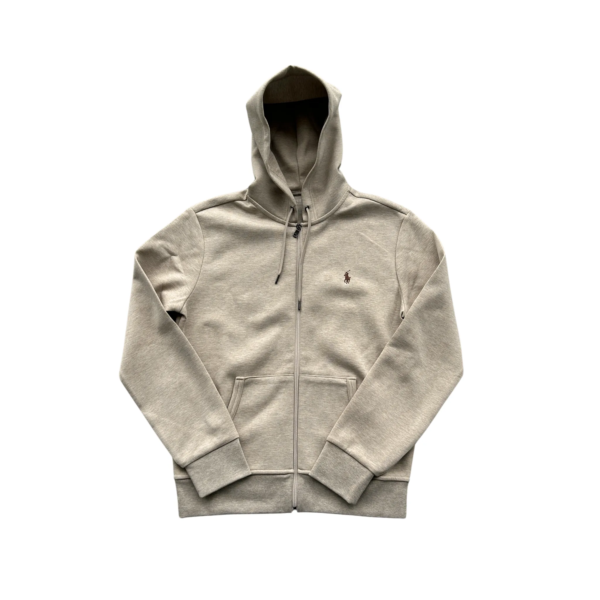 Polo Ralph Lauren Double Knit Full-Zip Hoodie (Beige)