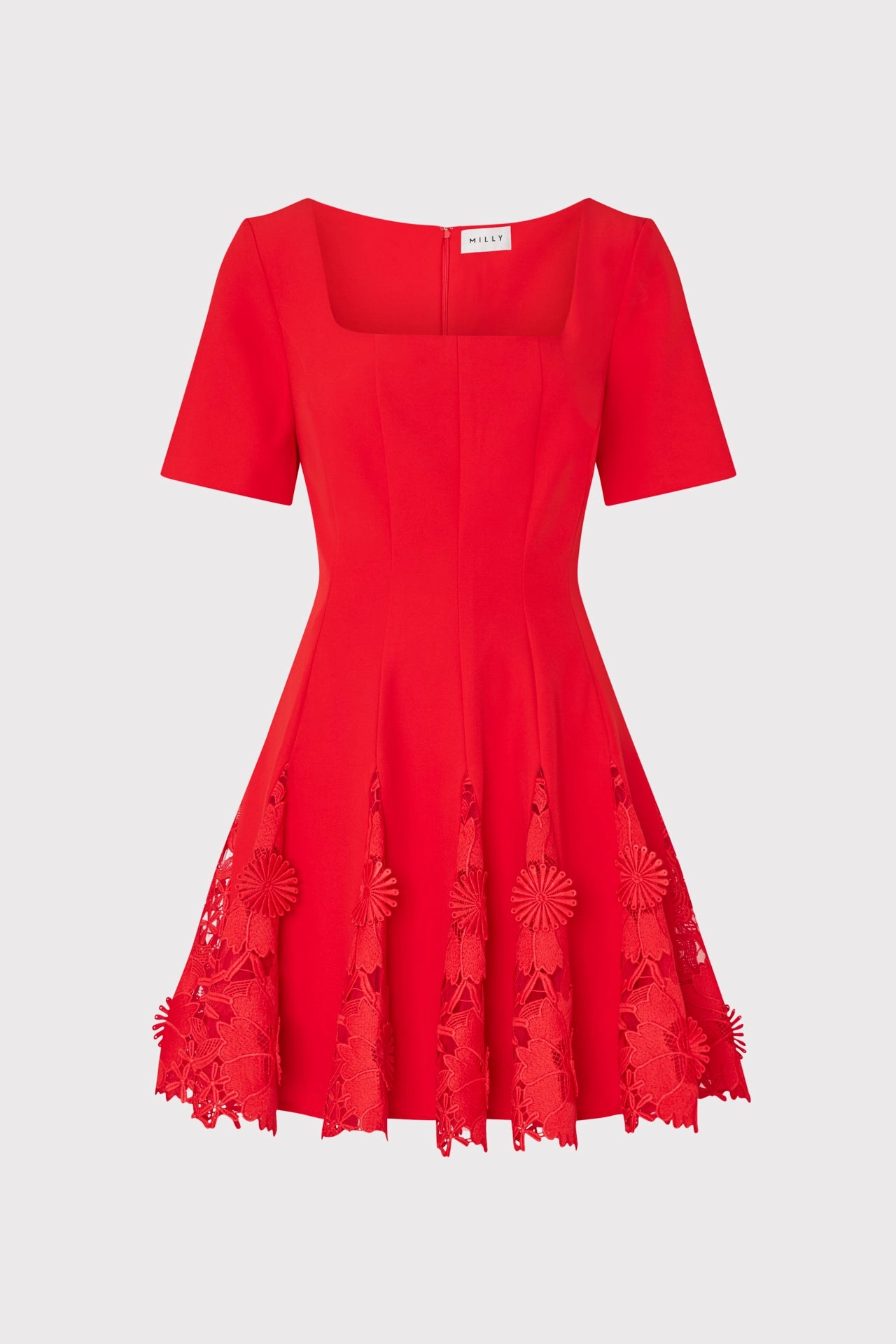 Stylish Touch Joy Lace Combo Mini Godet Dress