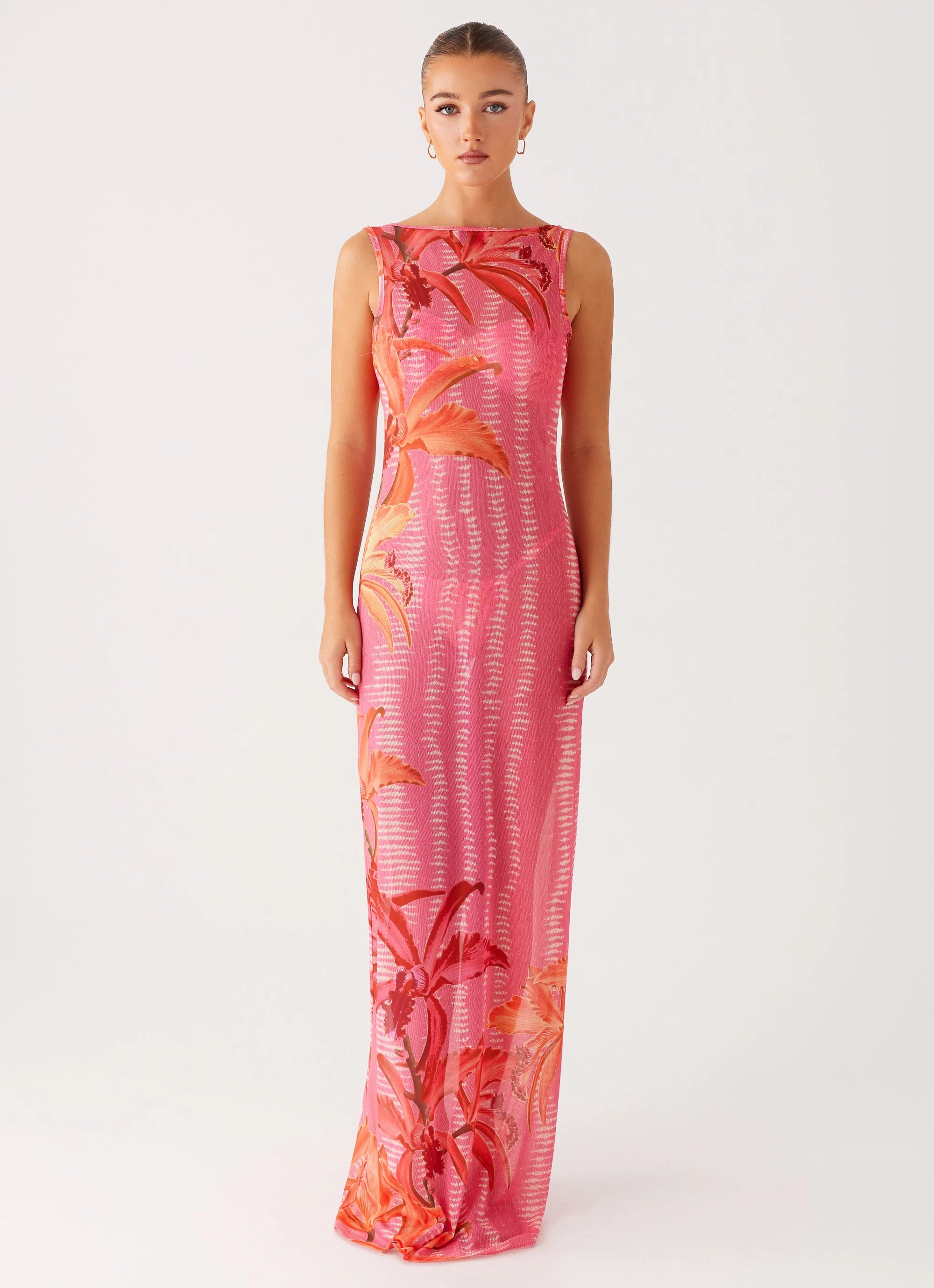 Smooth Feel Sorella Maxi Dress - Tropical Pink Print