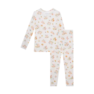Posh Peanut Basic Long Sleeve Girls Loungewear Pajama & Pants in Clemence