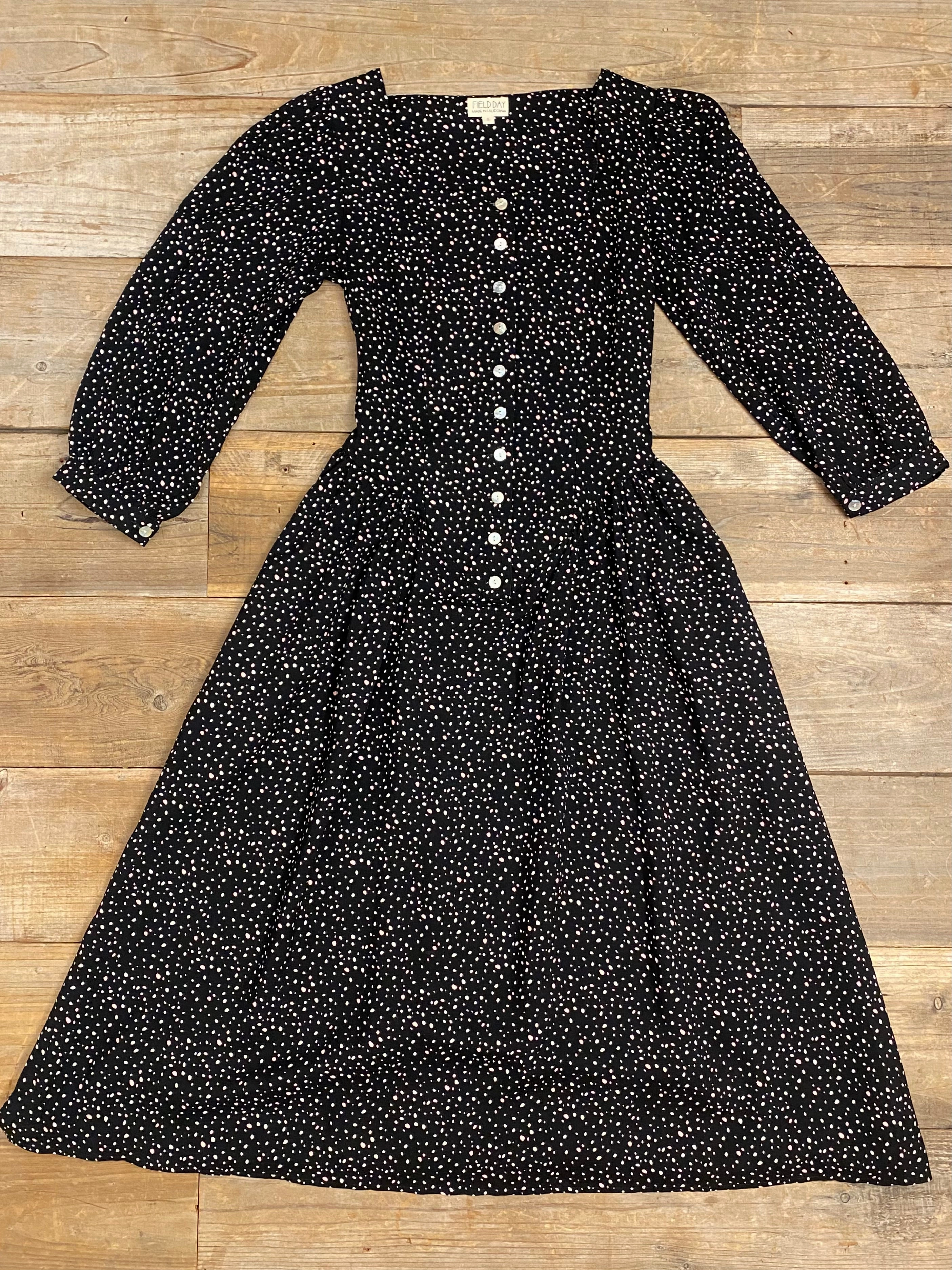 Prairie Dress in Black Dot Stylish Touch
