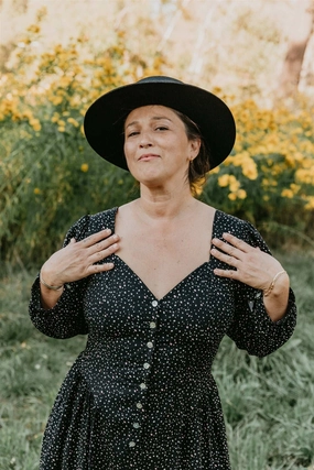 Seasonal Mood Prairie Dress in Black Dot