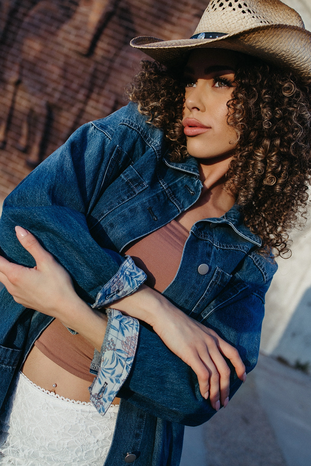 Prairie Drip Denim Jacket FlexibleCollar
