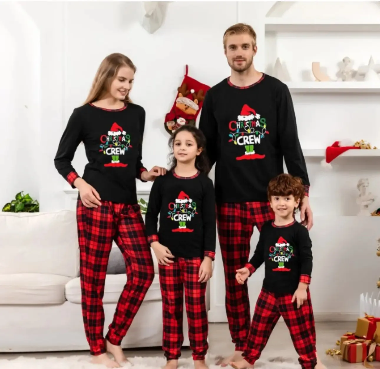 (PRE ORDER)CHILDREN Matching Christmas Grinch sleepwear pyamas pj's jammies
