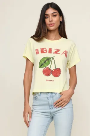 Ibiza Cherry Tee Denim Shirt Quick Dry Fabric