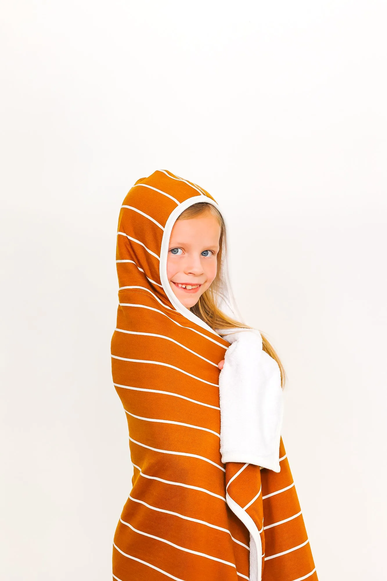 Premium Big Kid Hooded Towel - Camel