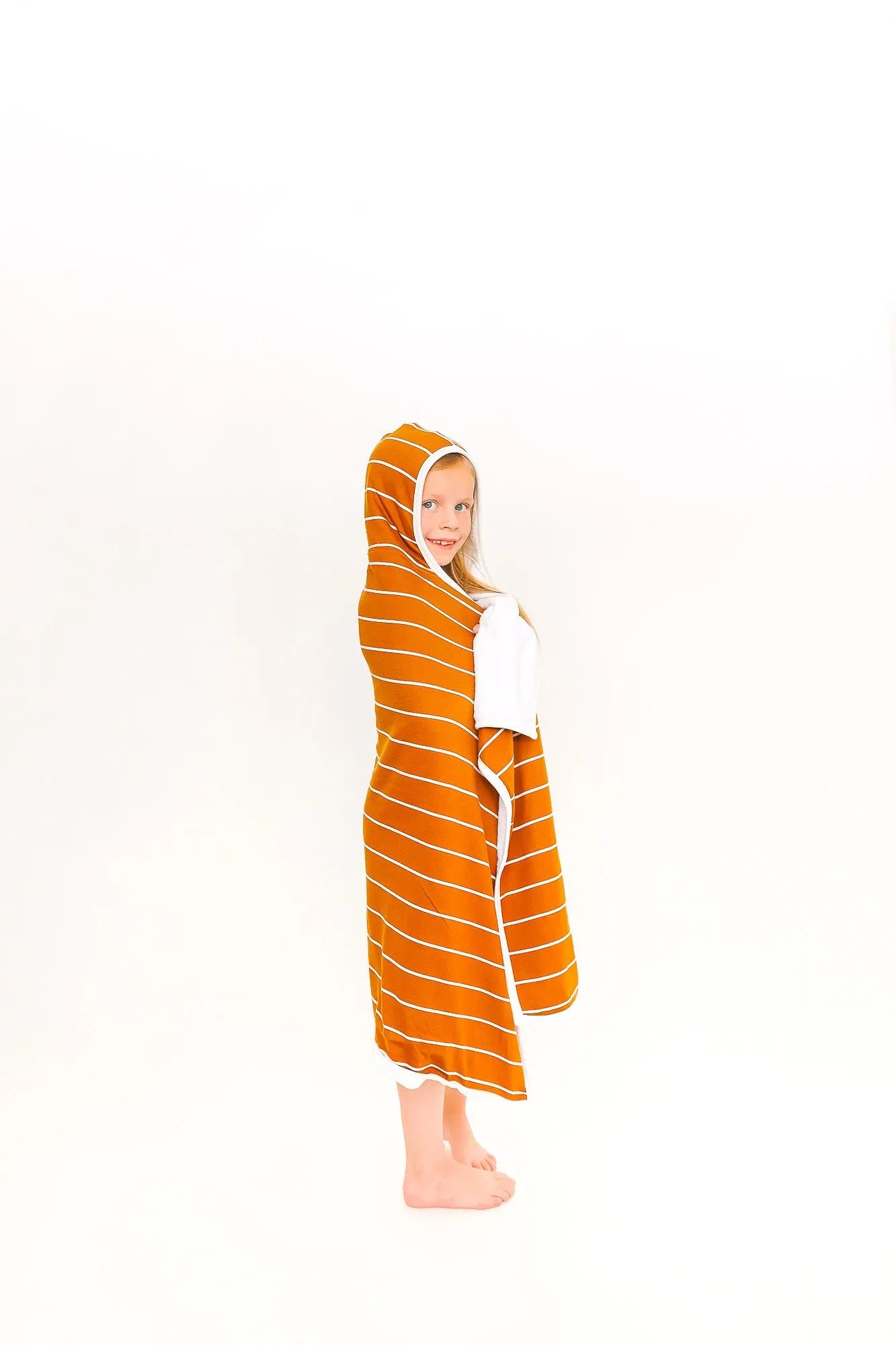 Premium Big Kid Hooded Towel - Camel