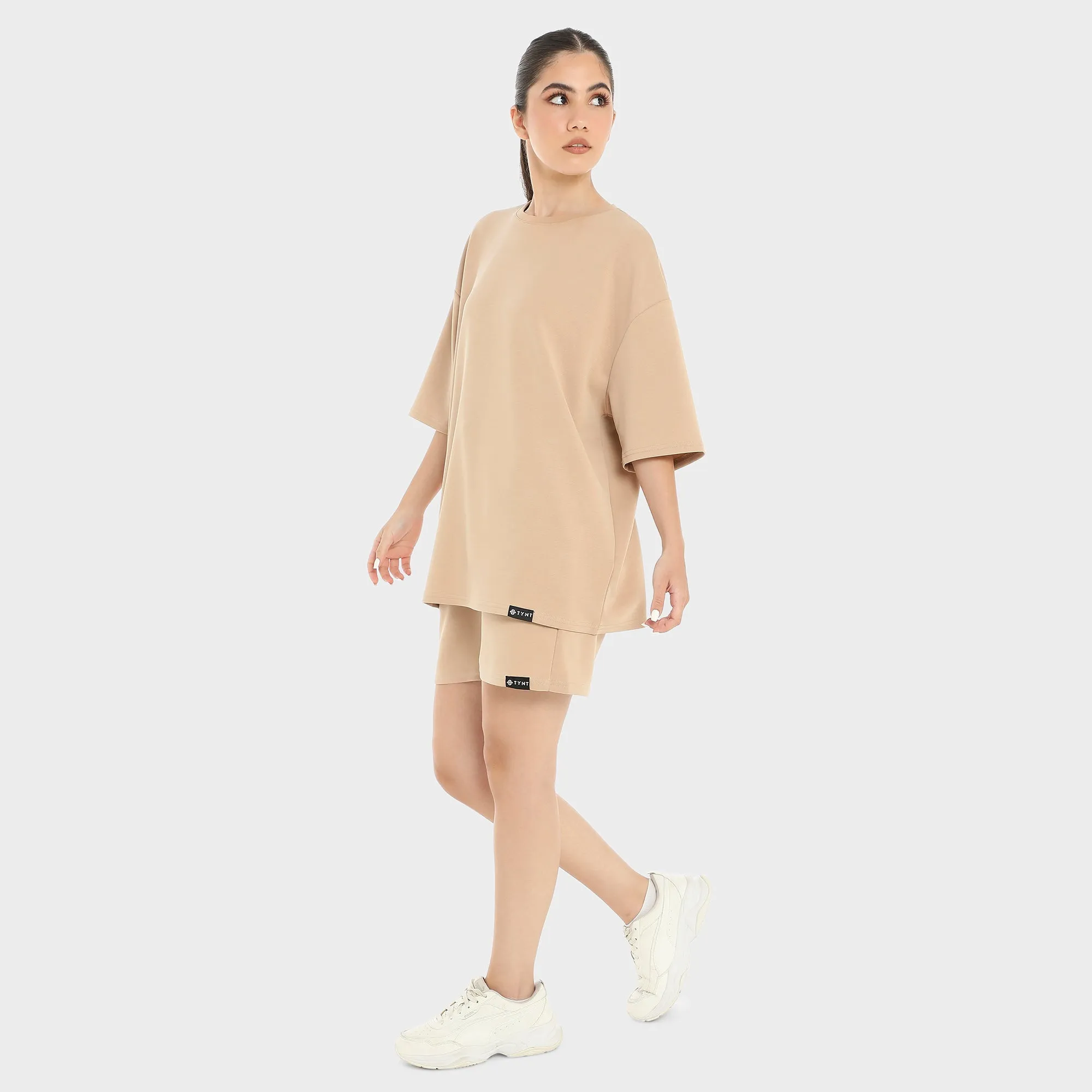 Premium Oversized T-shirt For Women - Beige
