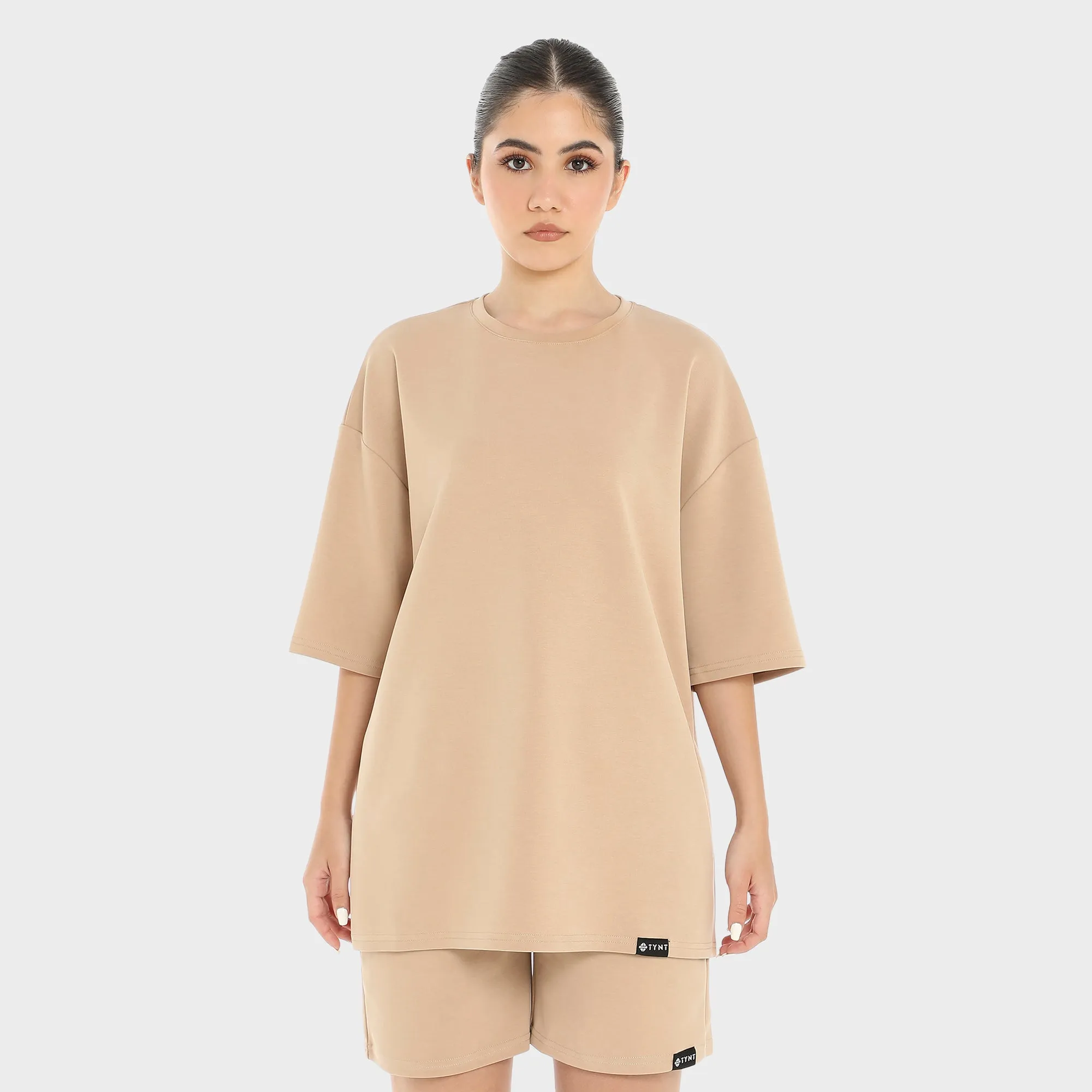 Premium Oversized T-shirt For Women - Beige