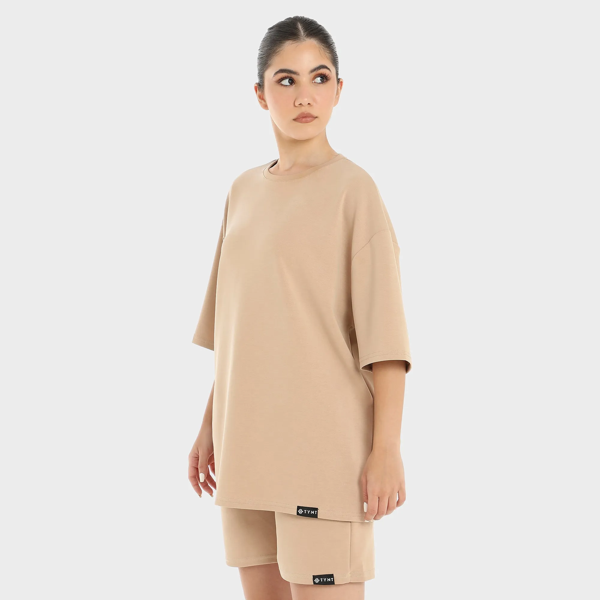 Premium Oversized T-shirt For Women - Beige