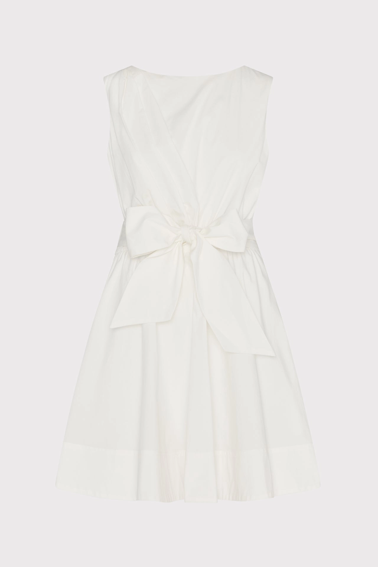 Work Friendly Draped Poplin Sleeveless Mini Dress