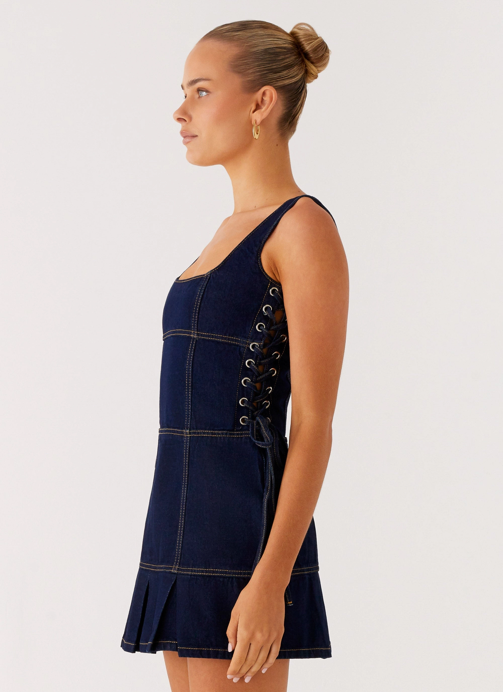 Transitional-Wear Preston Mini Dress - Indigo