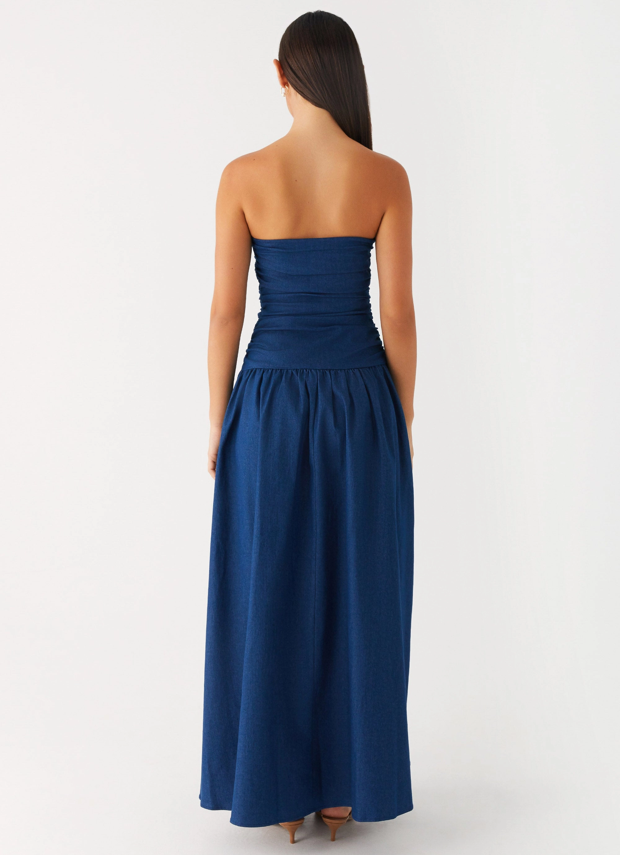 Carmel Denim Maxi Dress - Indigo Style Blend Trend Focused