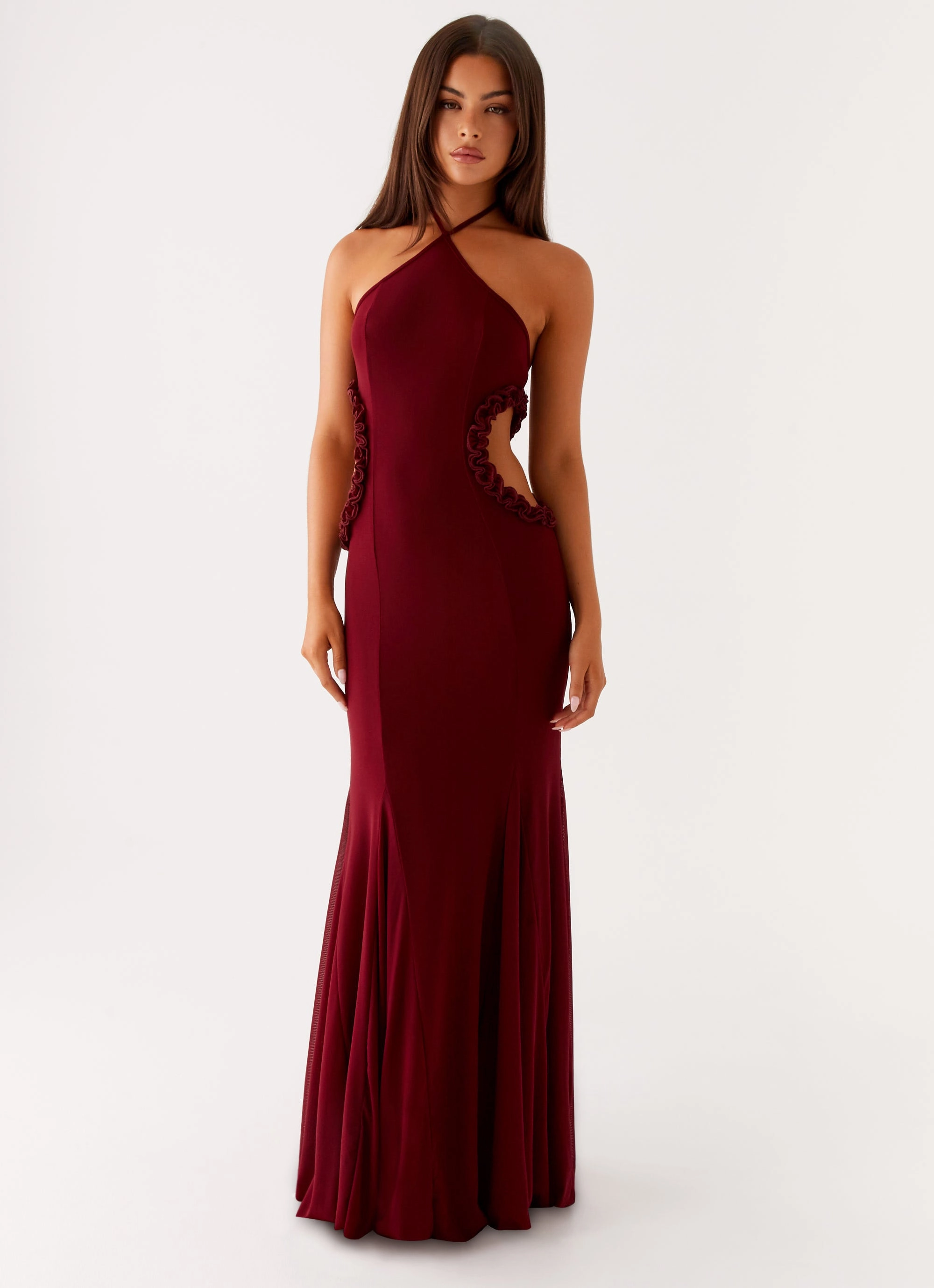 Jemima Maxi Dress - Raspberry Wine All Moments Sophisticated Line
