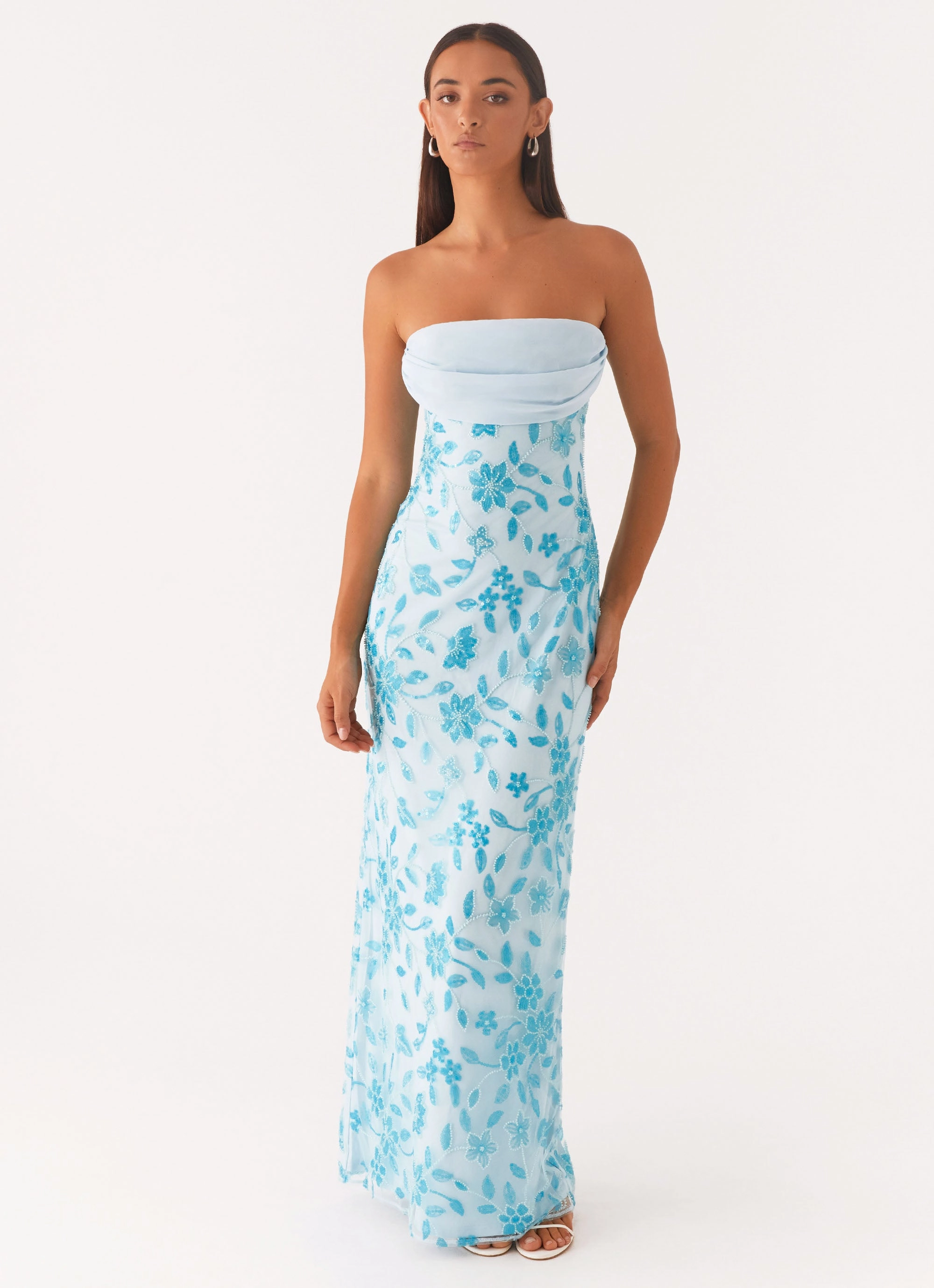 Prism Beaded Maxi Dress - Blue Effortless Vibe Inner Smile