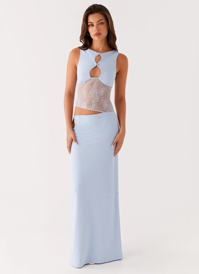 Low-Waist Prophecy Maxi Dress - Blue