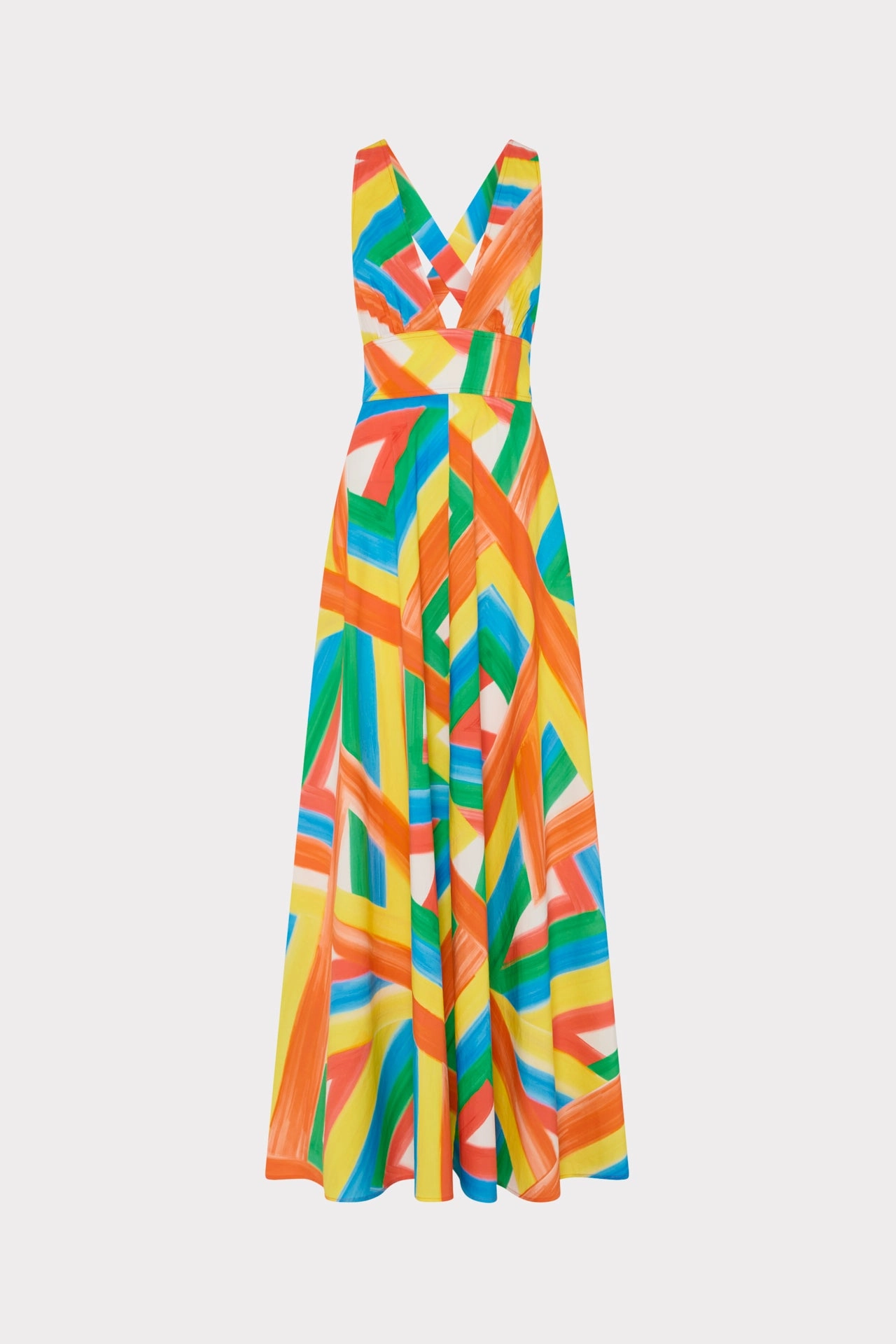 Work Fitwear Catarina Multi Stripe Poplin Maxi Dress