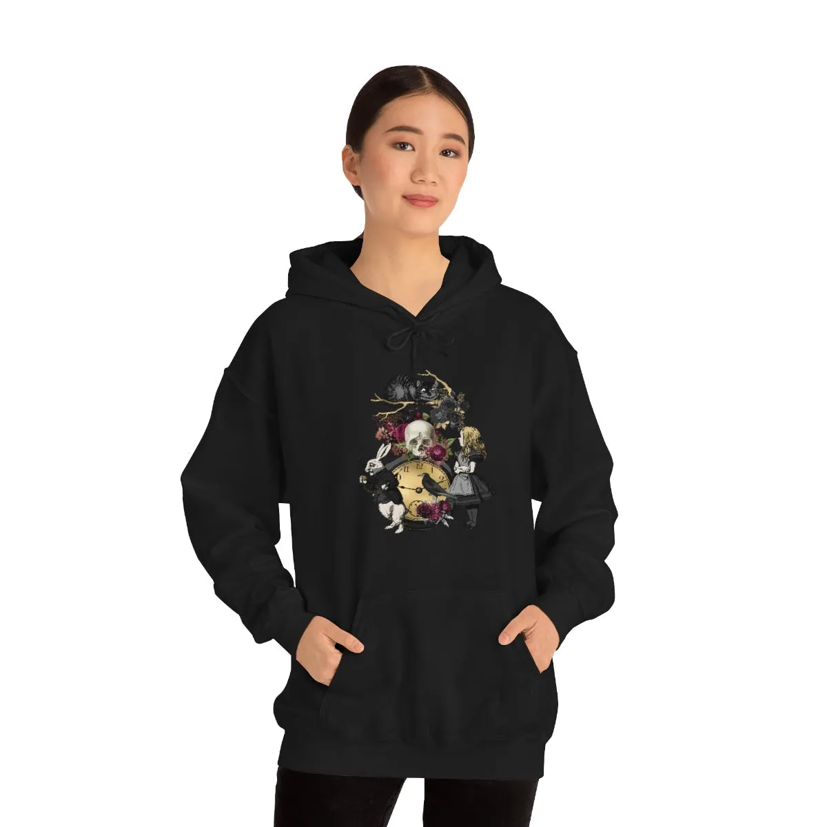 Pullover Hoodies-Alice in Wonderland Gifts 101 Goth Series, Gift Idea