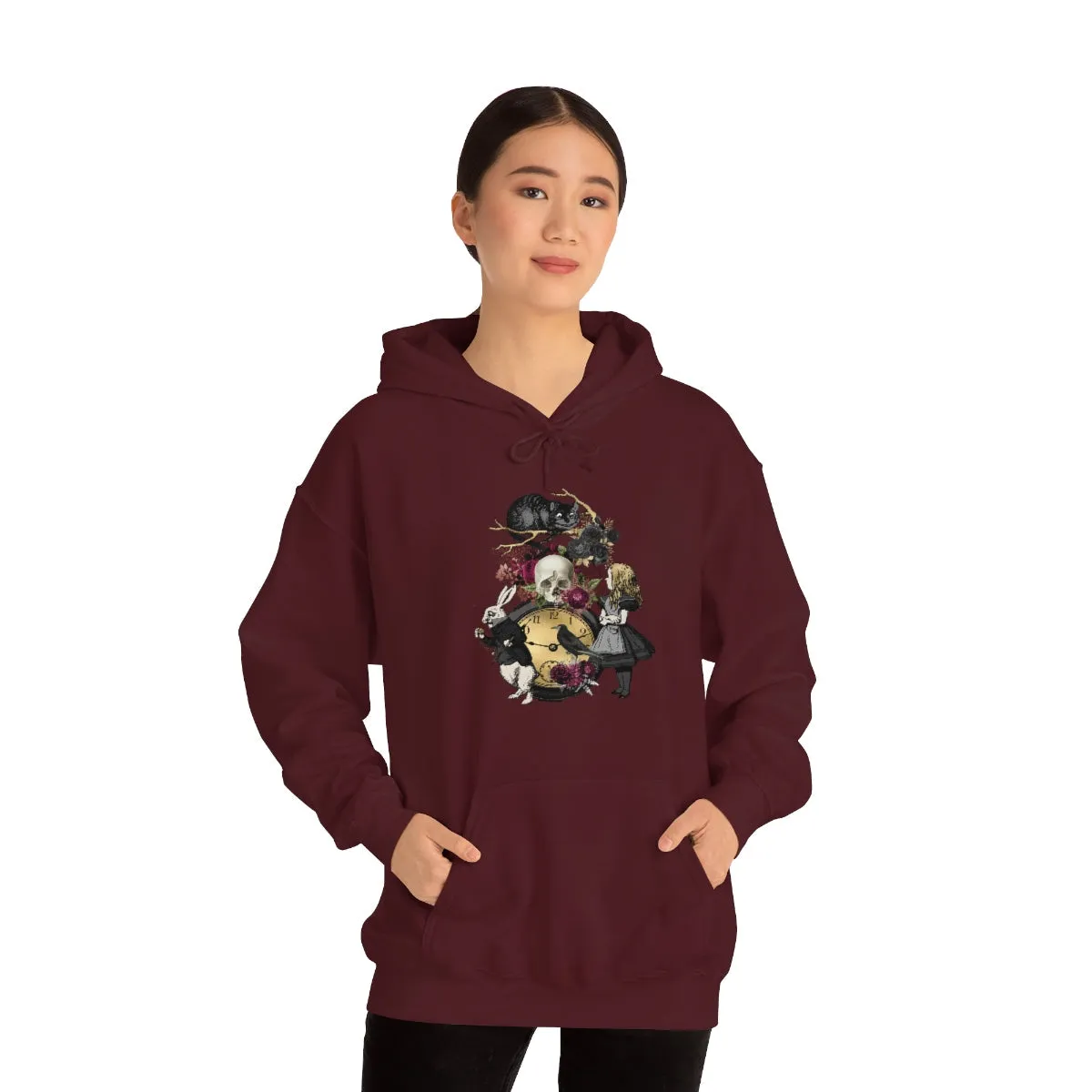 Pullover Hoodies-Alice in Wonderland Gifts 101 Goth Series, Gift Idea