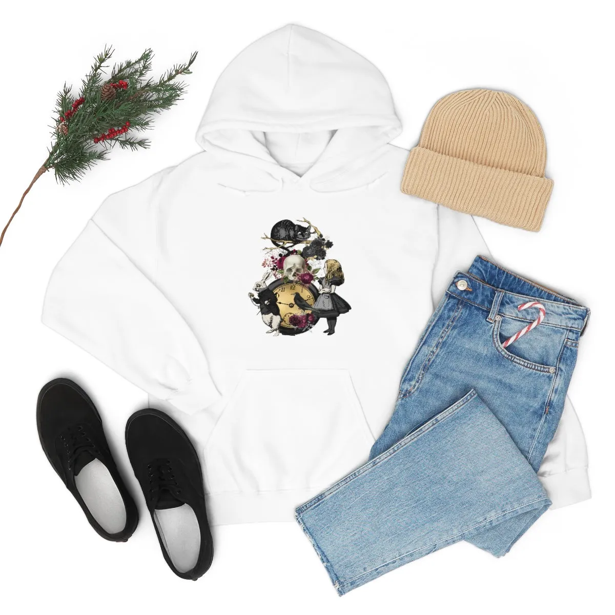Pullover Hoodies-Alice in Wonderland Gifts 101 Goth Series, Gift Idea