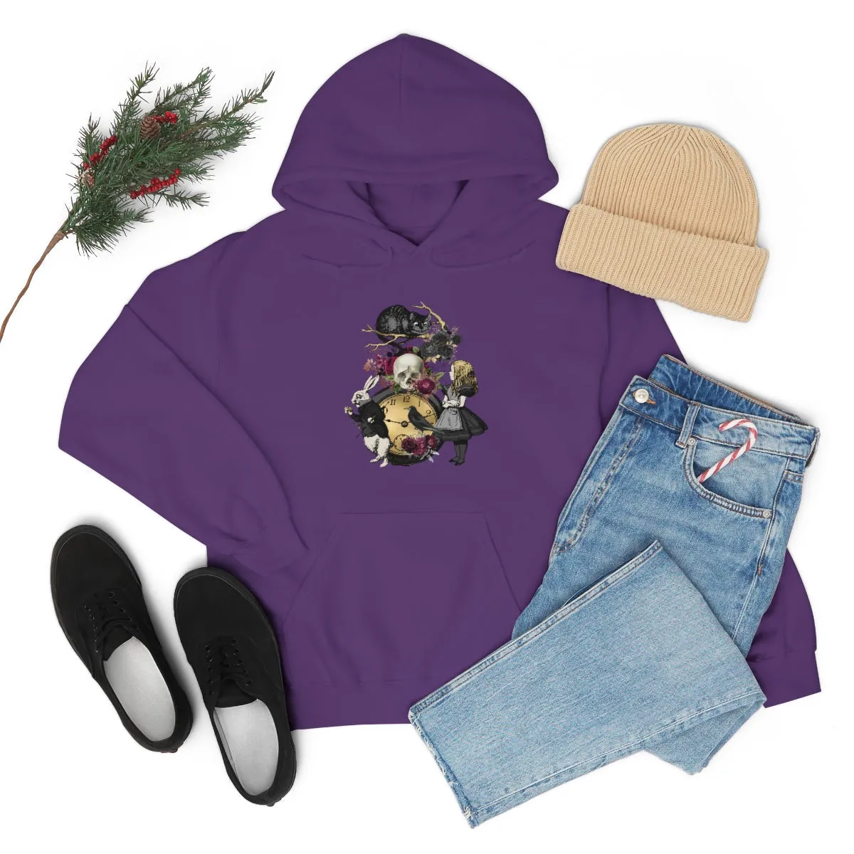 Pullover Hoodies-Alice in Wonderland Gifts 101 Goth Series, Gift Idea