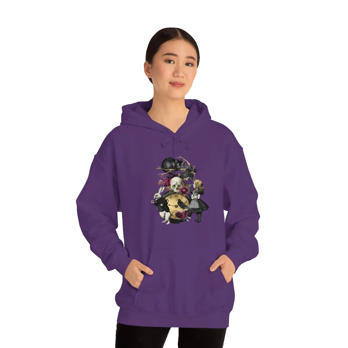 Pullover Hoodies-Alice in Wonderland Gifts 101 Goth Series, Gift Idea