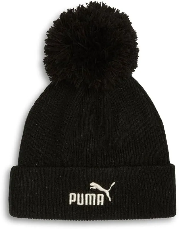 PUMA Womens #1 Ribbed Lurex Knit Beanie - Black