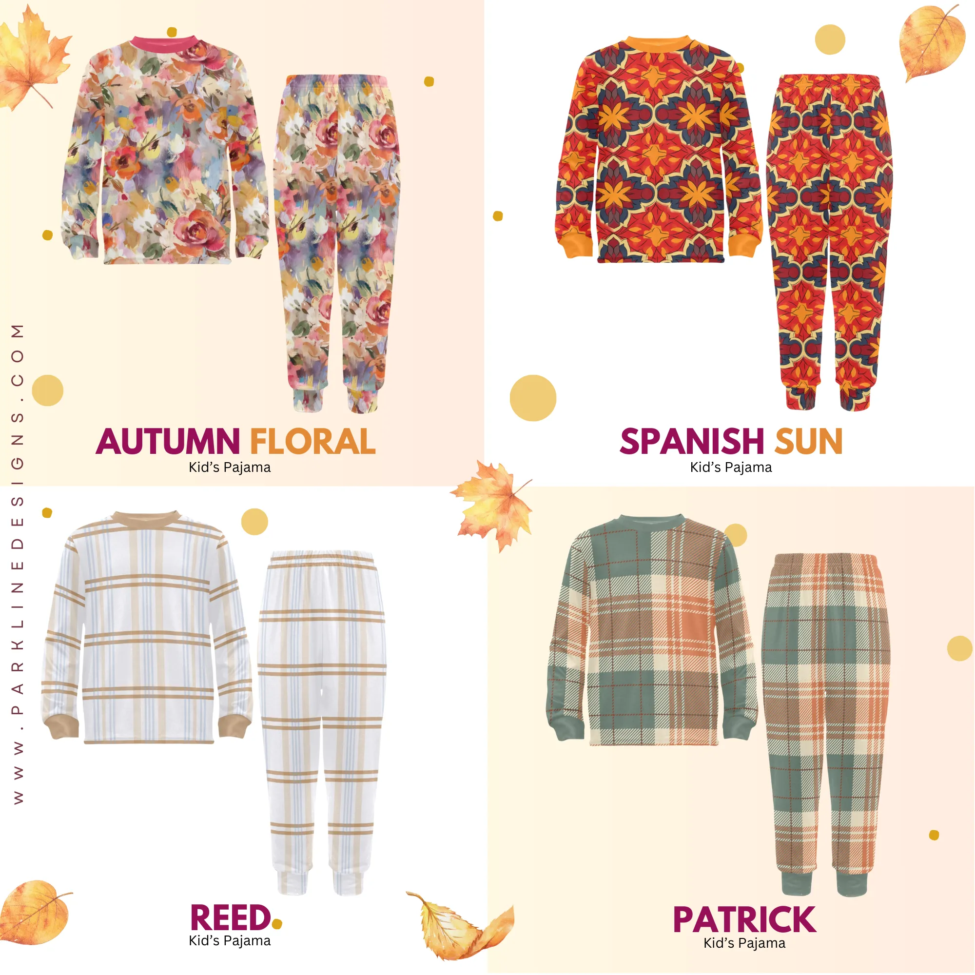 Pumpkin Patch 2 | Autumn Pajama Set for Girls  | Whimsical & Cozy Sleepwear for Kids