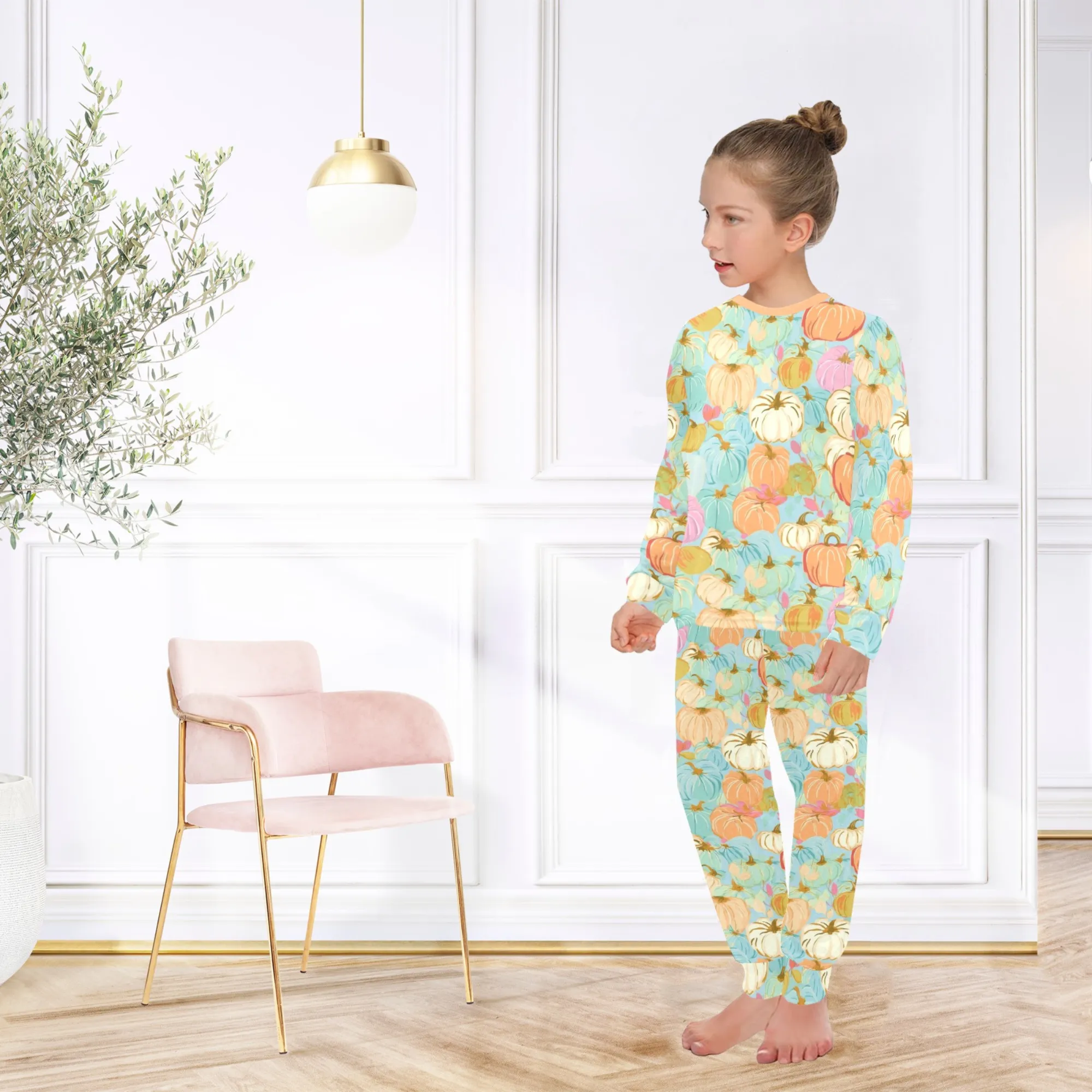 Pumpkin Patch 2 | Autumn Pajama Set for Girls  | Whimsical & Cozy Sleepwear for Kids