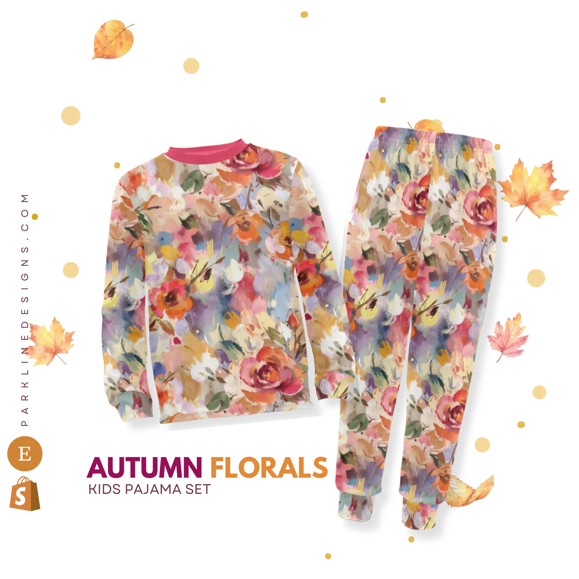 Pumpkin Patch 2 | Autumn Pajama Set for Girls  | Whimsical & Cozy Sleepwear for Kids