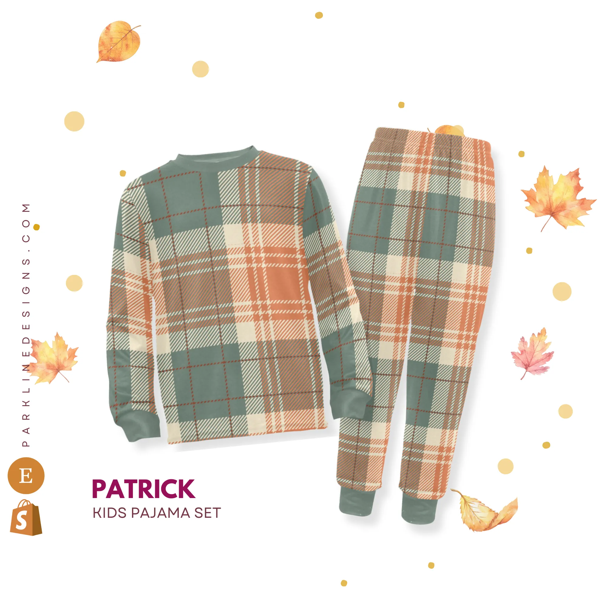 Pumpkin Patch 2 | Autumn Pajama Set for Girls  | Whimsical & Cozy Sleepwear for Kids