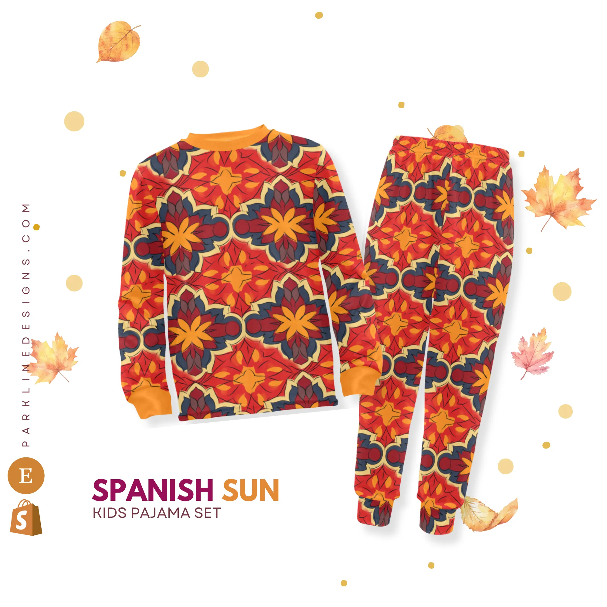 Pumpkin Patch 2 | Autumn Pajama Set for Girls  | Whimsical & Cozy Sleepwear for Kids