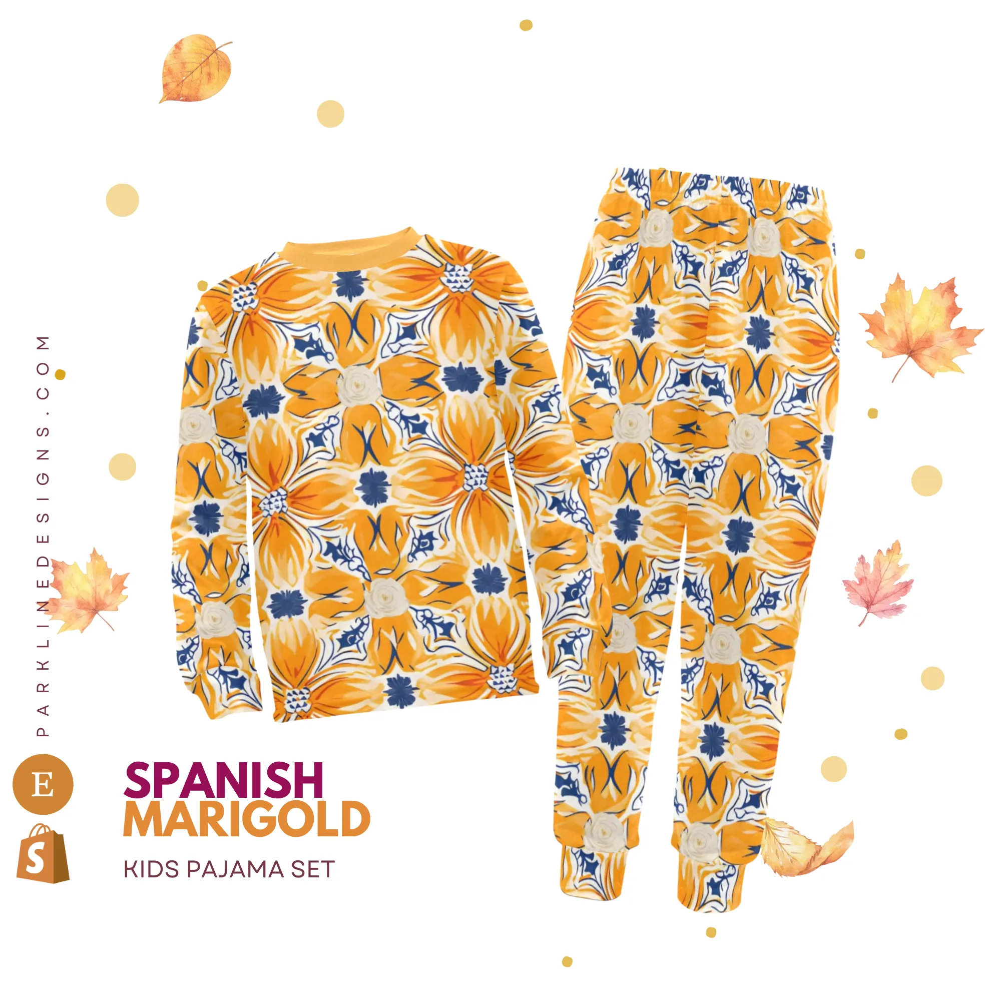 Pumpkin Patch 2 | Autumn Pajama Set for Girls  | Whimsical & Cozy Sleepwear for Kids