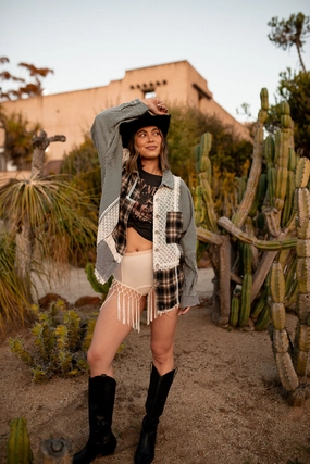 Magnetic Closures Fall Outfit Mystic Stripe Plaid Shacket