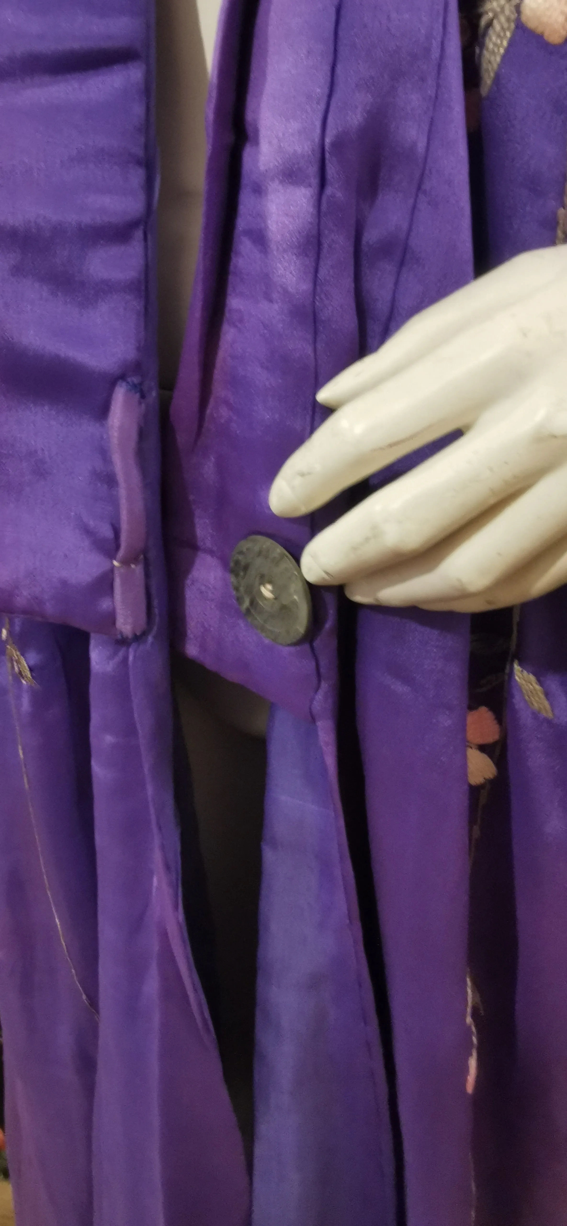 Purple embroidered kimono