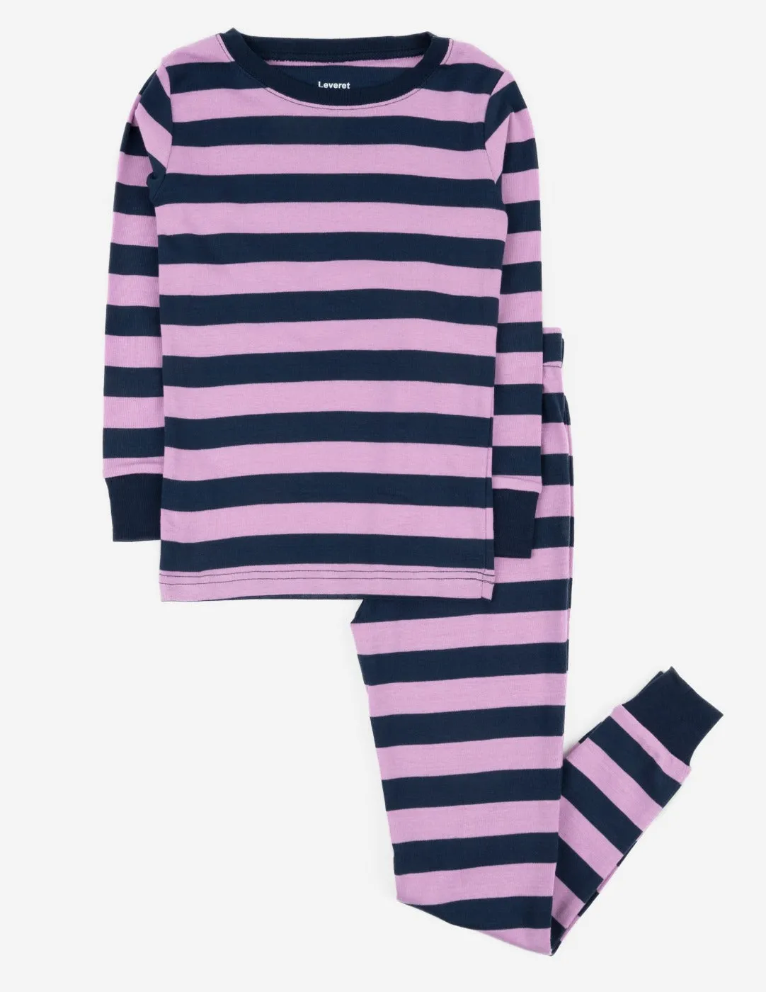 Purple Striped Cotton Pajamas