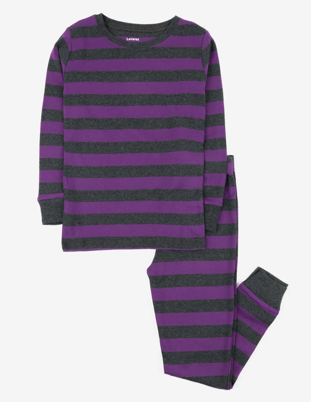Purple Striped Cotton Pajamas