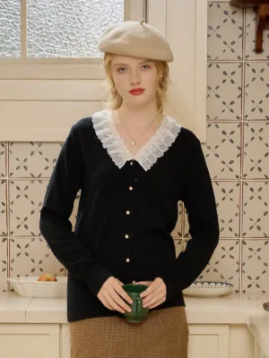 ??Final Sale??Luisa Classic Round Neck Embroidery Pleated Top ReinforcedEdges