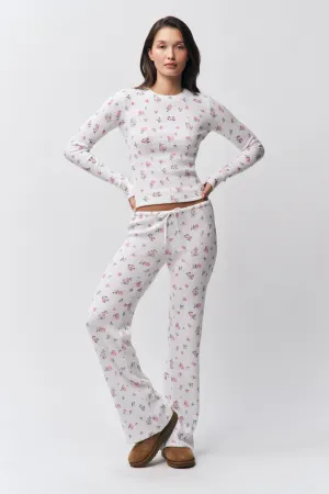 Relaxed Thermal Pant Plaid detail Convertible legs