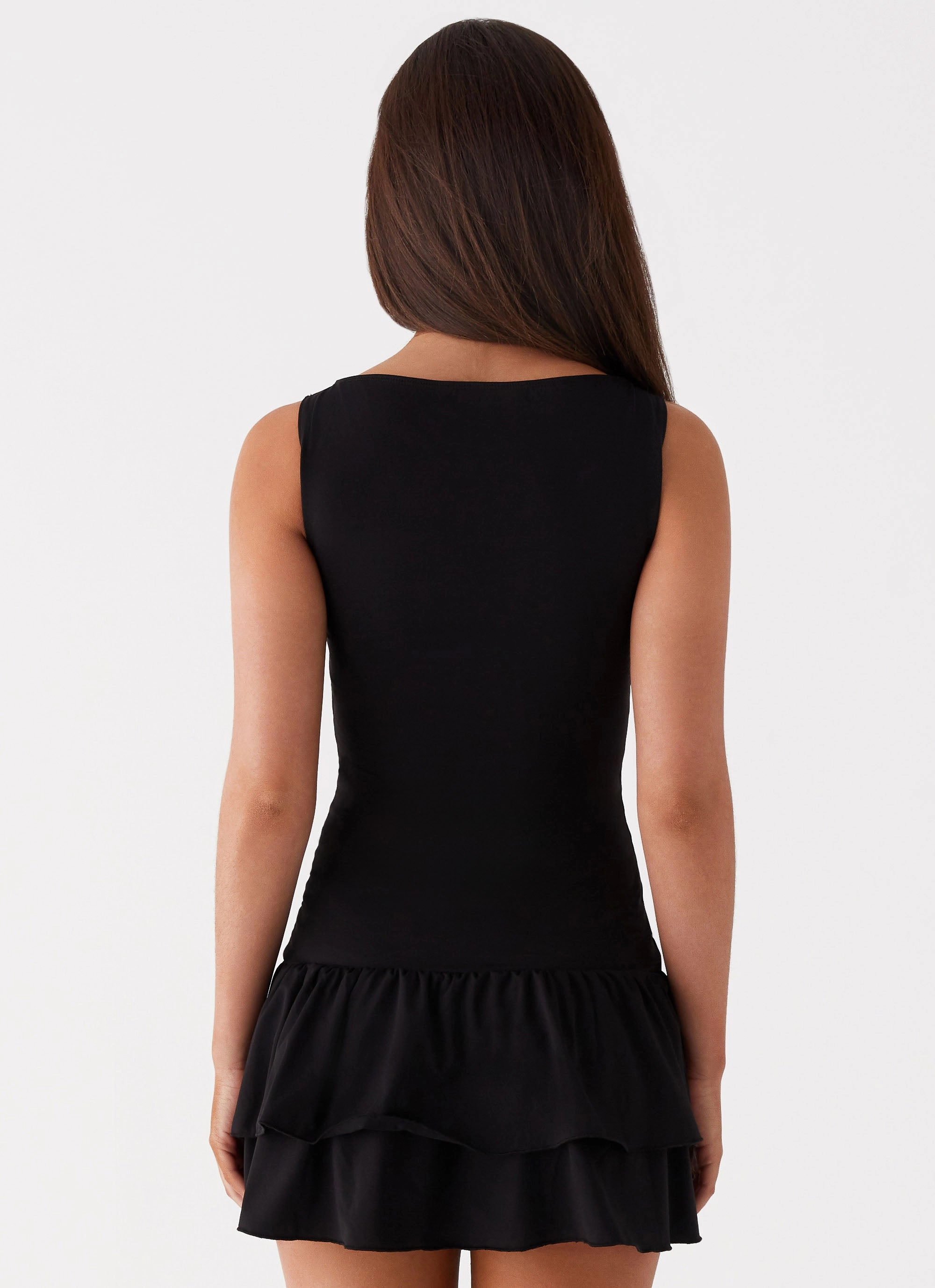 Quick Wear Rhiannon Frill Mini Dress - Black