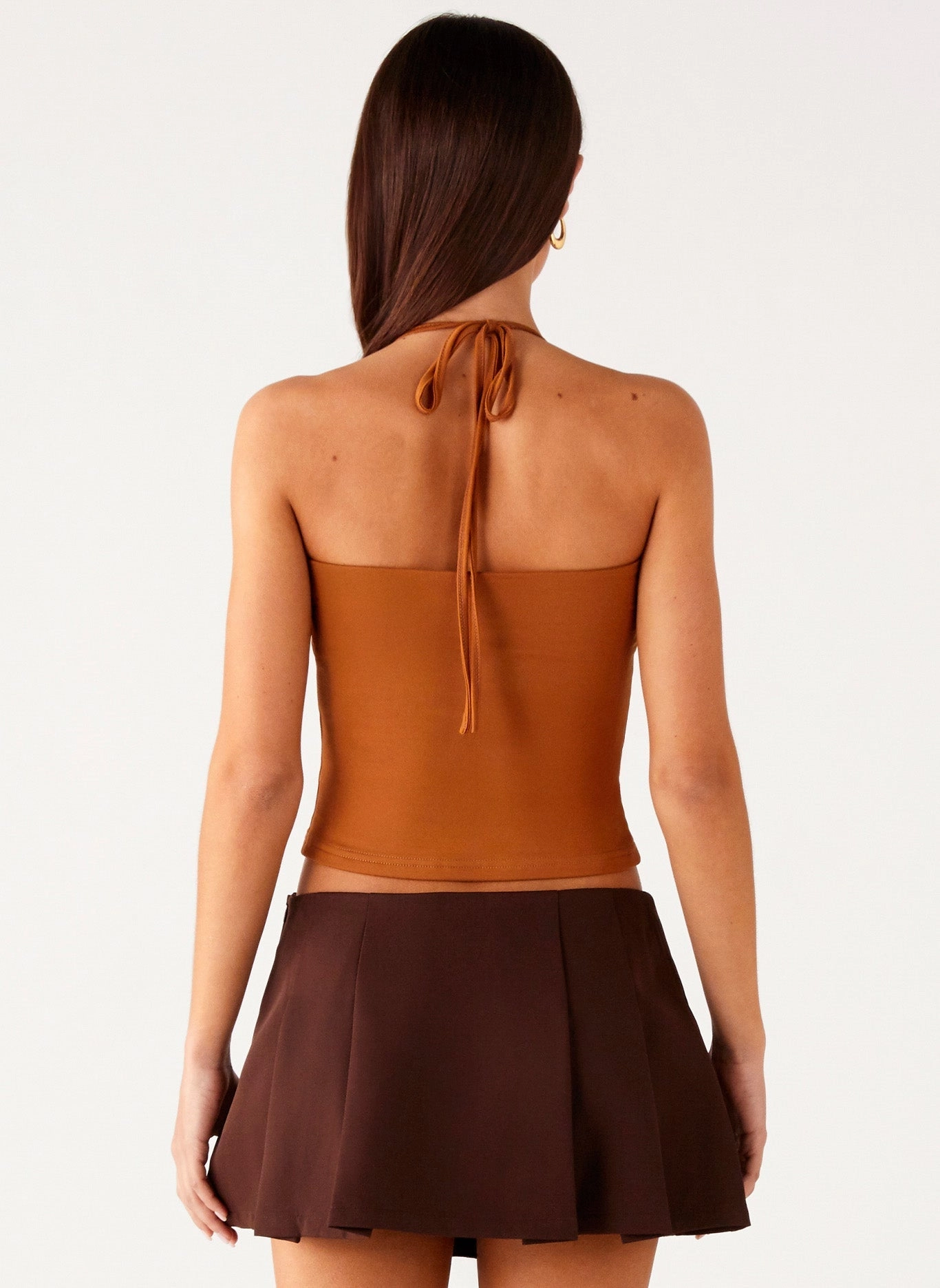 AntiStatic Treatment CroppedLength Palm Beach Top - Tan