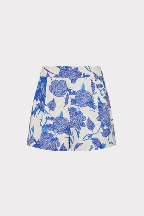 Brushwork Floral Linen Short fade - resistant Athletic Comfort