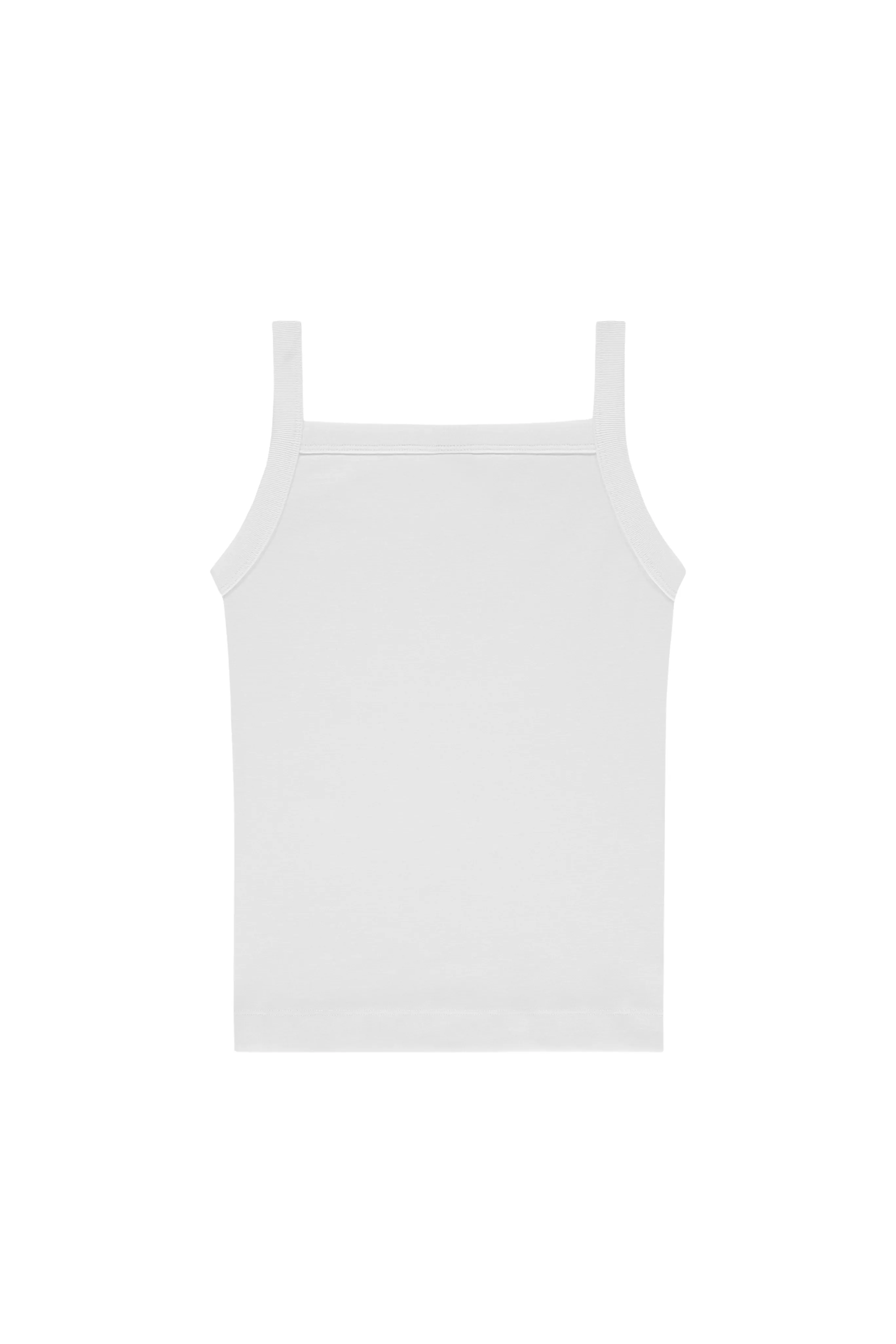 May Cami in White Multi Directional Zipper Placement Relaxed Silhouette