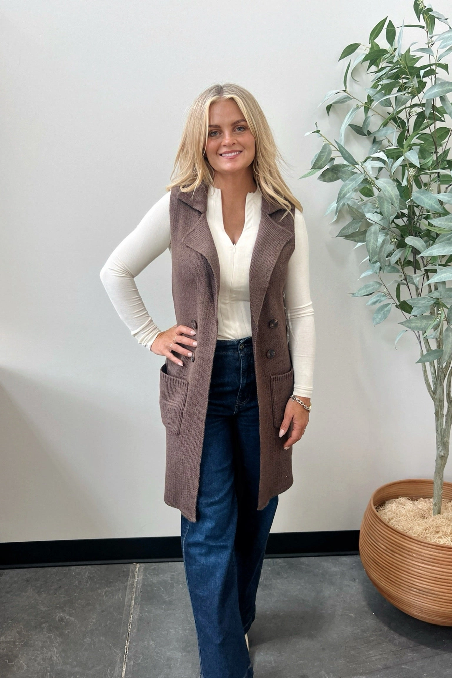 Without A Doubt Sweater Vest Quick Fit